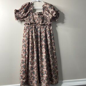 Bonnie Jean smocked summer floral dress.  Size 7.